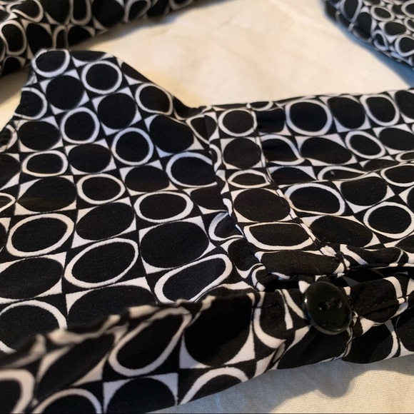 Vintage Circle & Square Psychedelic Blouse Sz 12 - Picture 11 of 13